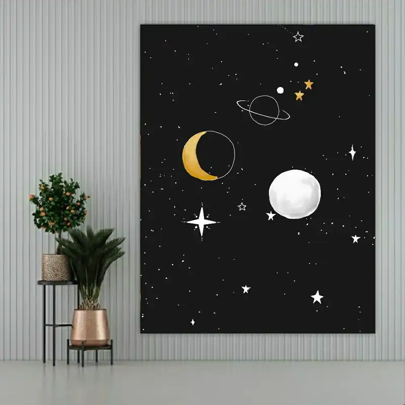 تابلو بوم طرح کهکشان مدل ماه و ستاره کد SDB2817