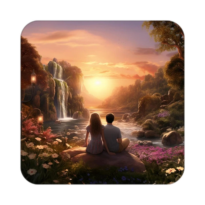 زیر لیوانی کاکتی مدل عاشقانه کد mp12694