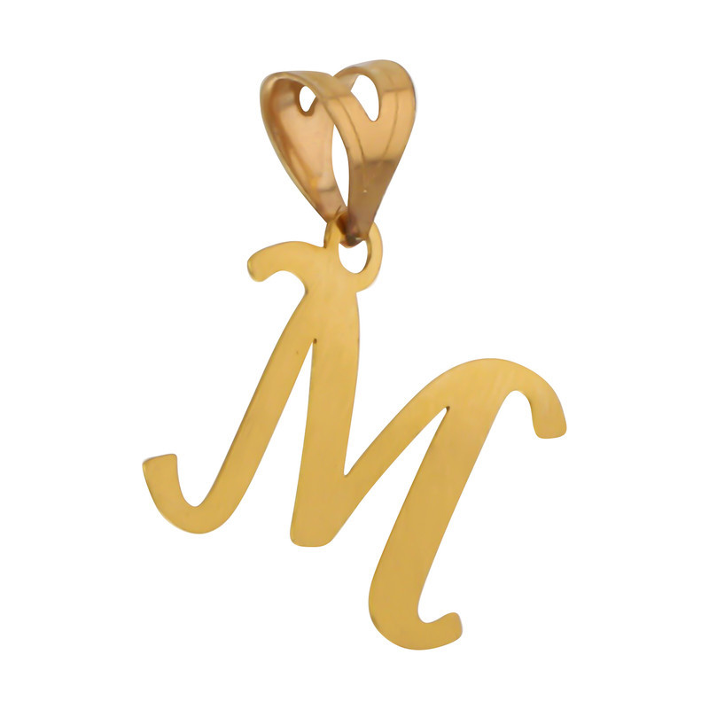 آویز گردنبند طلا 18 عیار زنانه مدل حرف M کد S2055
