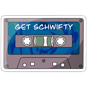 استیکر لپ تاپ مدل Get schwifty blue audio-cassette