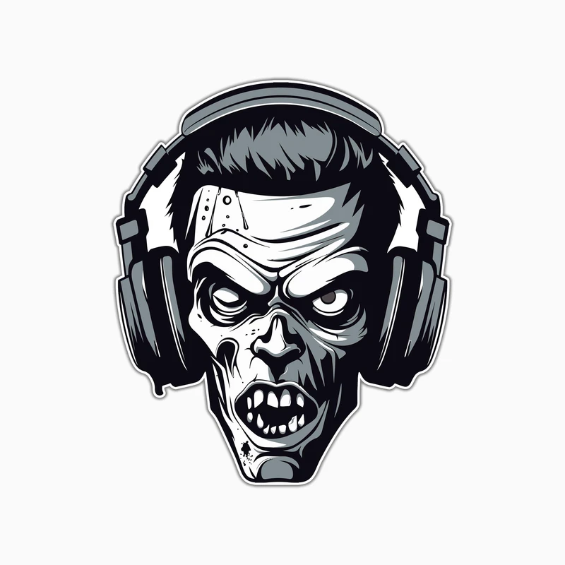 استیکر لپ تاپ و موبایل بووم طرح دیجی زامبی مدل Street Art کد MA120