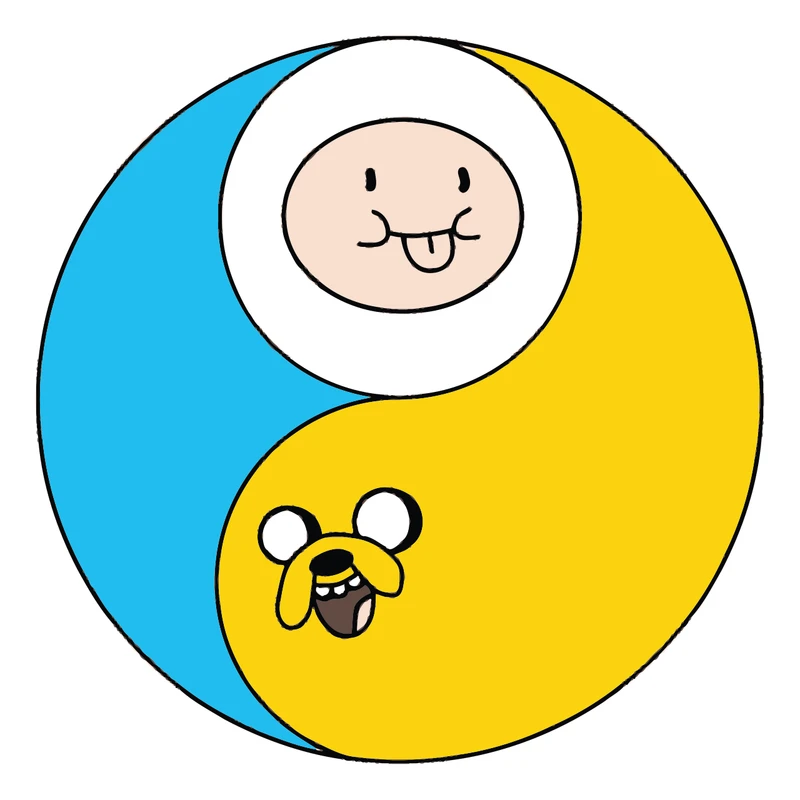 برچسب لپ تاپ پویا مارکت طرح فین و جیک کد 3713