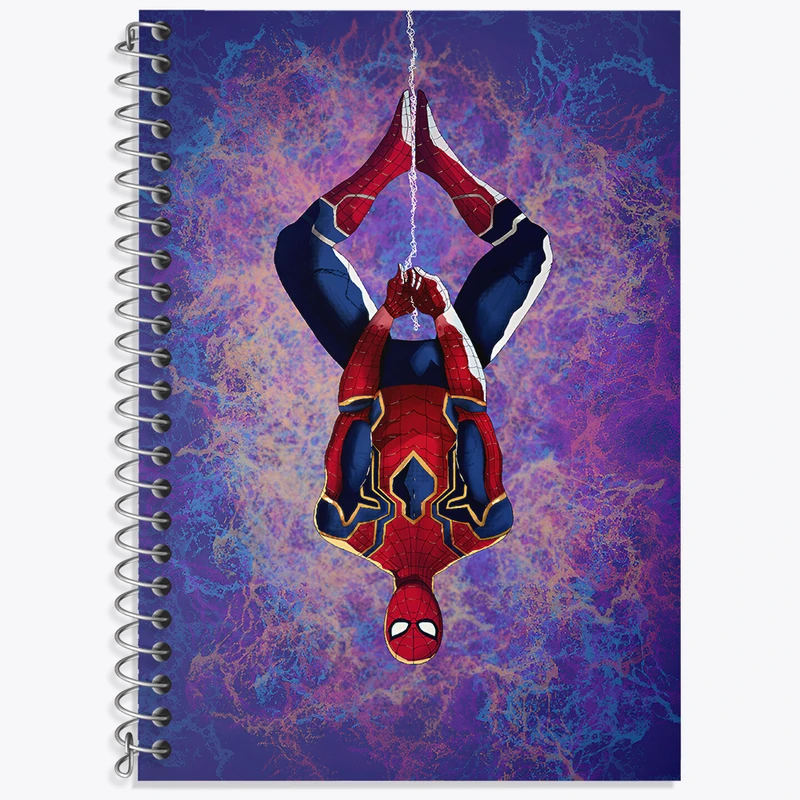 دفتر زبان 50 برگ خندالو مدل دو خط طرح مرد عنکبوتی (Spider Man) کد N4980