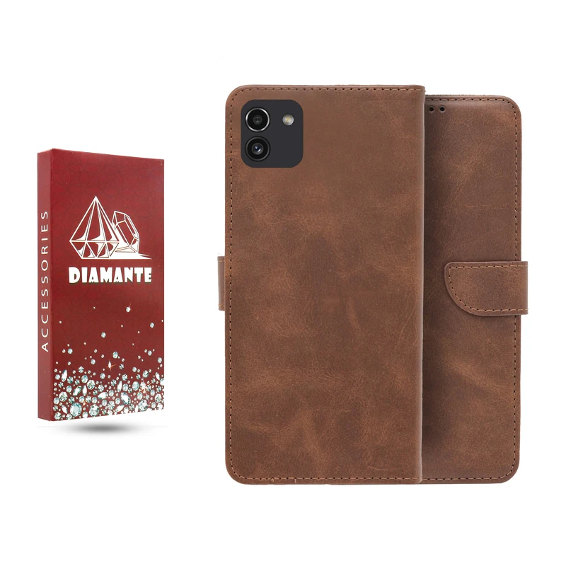 کیف کلاسوری دیامانته مدل چرم مناسب برای گوشی موبایل سامسونگ Galaxy A03