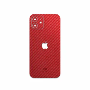 MAHOOT Red-Fiber Cover Sticker for Apple iPhone 12
