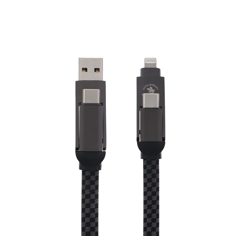 کابل تبدیل USB-A / USB-C به USB-C / لایتنینگ پولو سانتا باربارا مدل SB طول 0.22 متر