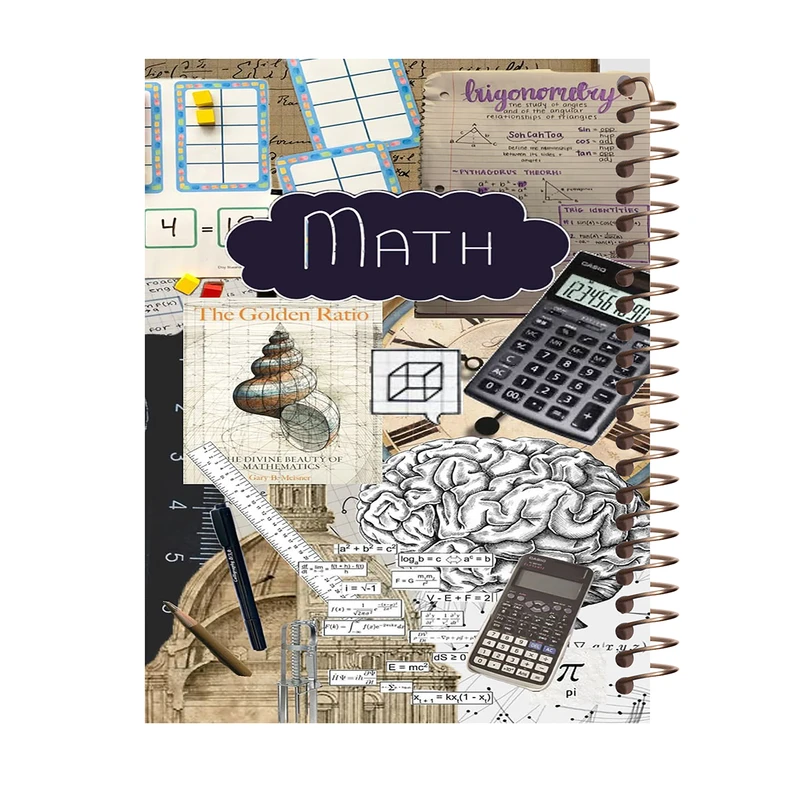 دفتر مشق 80 برگ طرح ریاضی کد J443