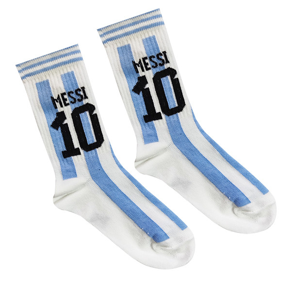 جوراب ساق بلند پسرانه تن پوش هنگامه مدل کش اسپرت فوتبالی مسی