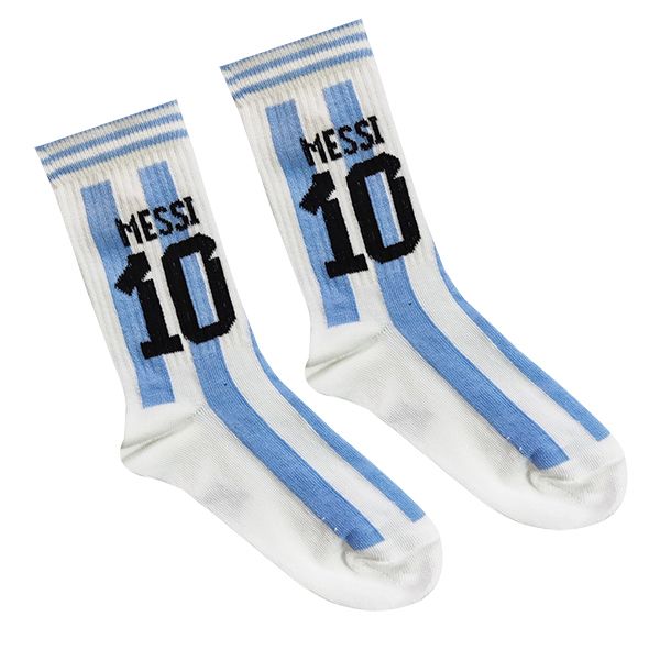 جوراب ساق بلند پسرانه تن پوش هنگامه مدل کش اسپرت فوتبالی مسی - - 1