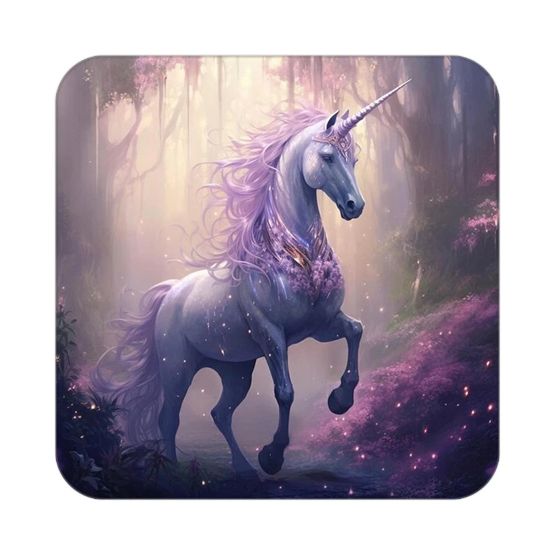 زیر لیوانی کاکتی طرح اسب تک شاخ و یونیکورن مدل mp29193