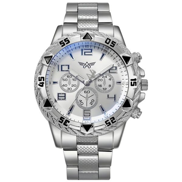 ساعت مچی عقربه‌ای مردانه مدل تک موتوره بند فلزی کد 4