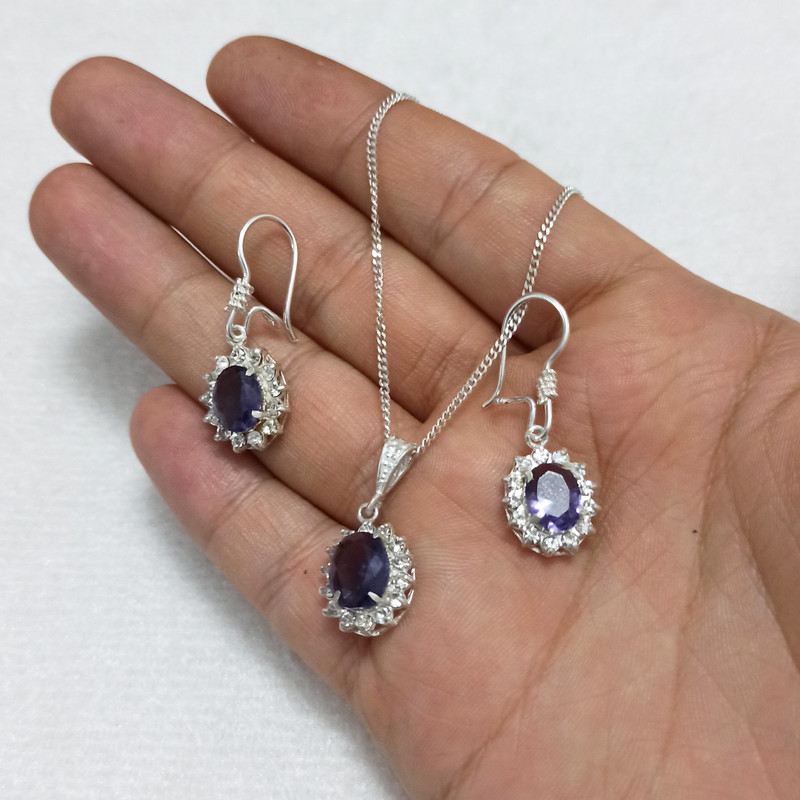 نیم ست نقره زنانه سلین کالا مدل آماتیس کد ce-amatis3