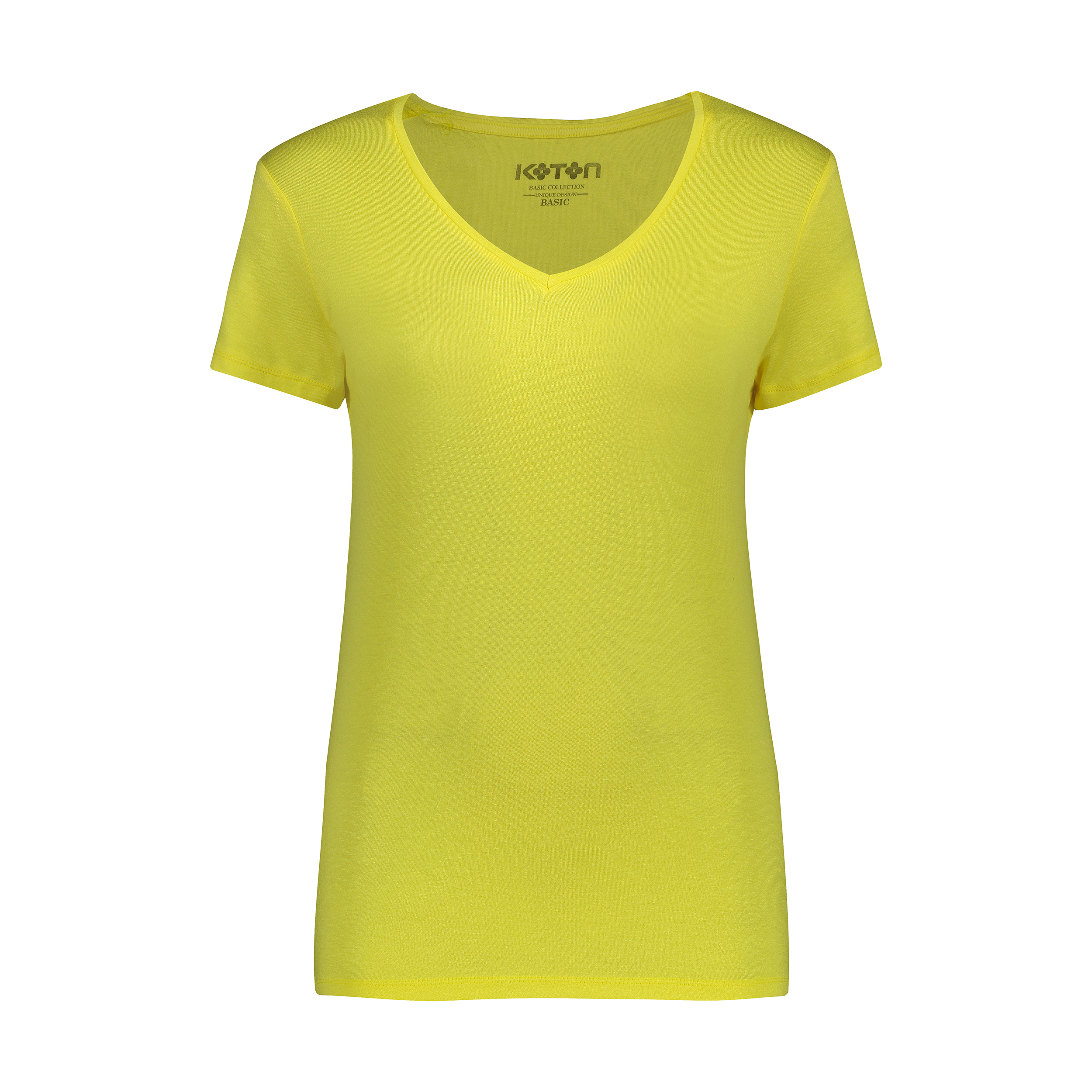 تی شرت زنانه کوتون مدل 0YAK13640OK-Yellow -  - 1