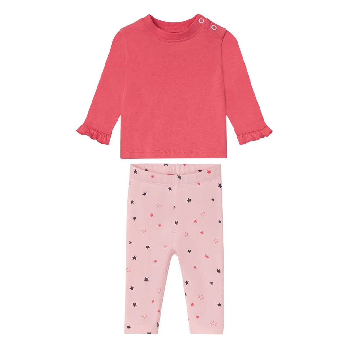 ست تی شرت آستین بلند و شلوار دخترانه لوپیلو مدل ستاره