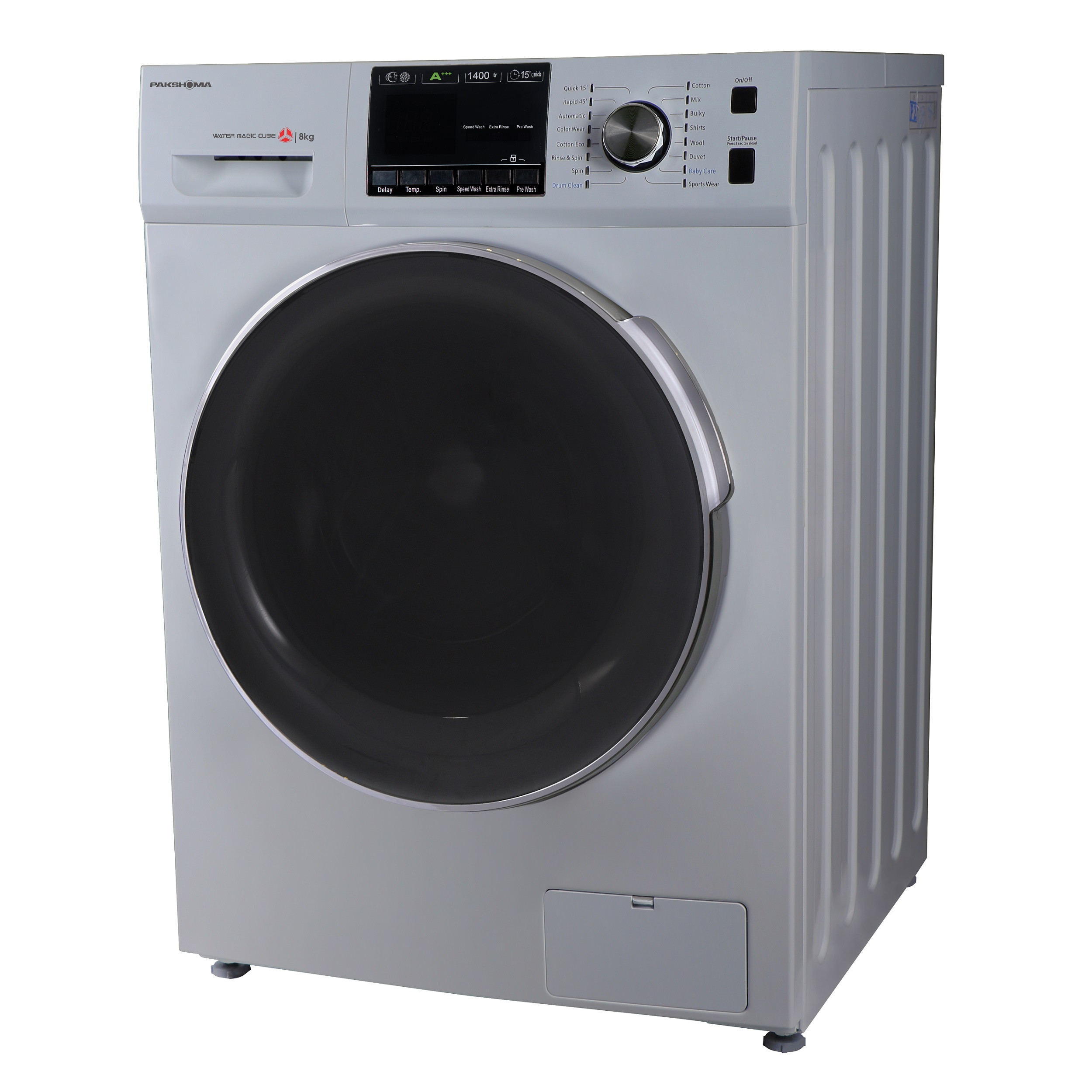 ماشین لباسشویی پاکشوما مدل TFU - 84431 ST ظرفیت 8 کیلوگرم