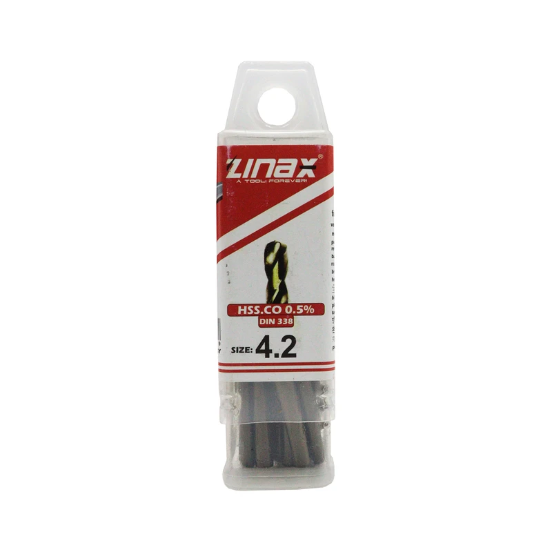 مته آهن زیناکس کد YP-HSS-DIN338-4.2MM سایز 4.2 میلی متر مجموعه 10 عددی 
