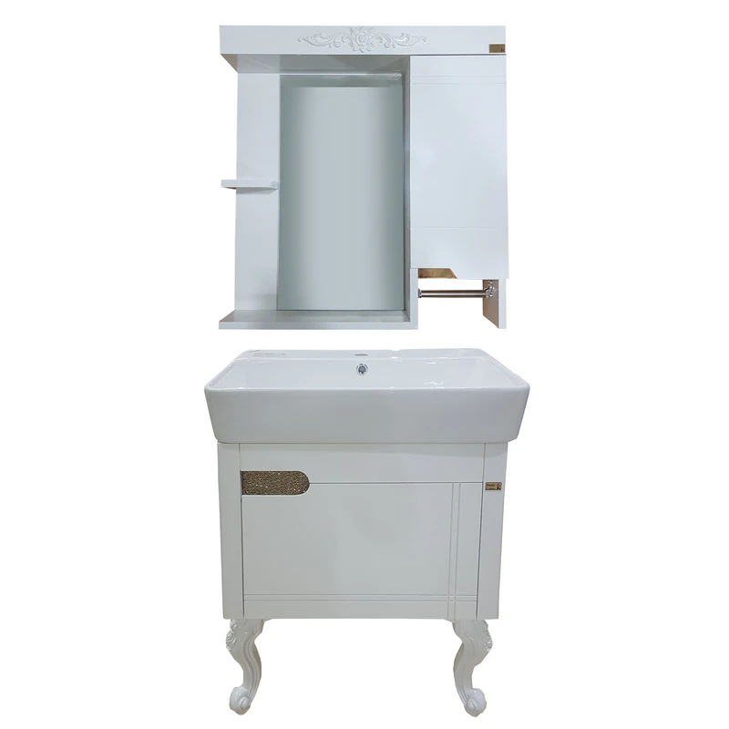 ست کابینت و روشویی شهر کابین مدل J120 کد 60 بهمراه آینه وباکس