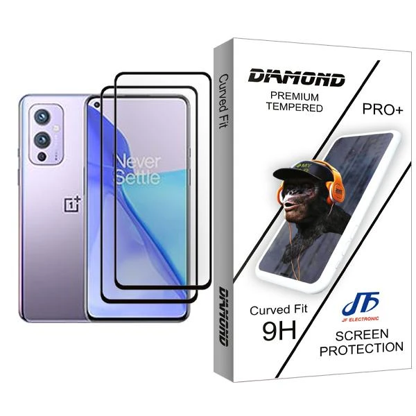 محافظ صفحه نمایش جی اف مدل Diamond Glass MIX002 مناسب برای گوشی موبایل وان پلاس 9 بسته دو عددی