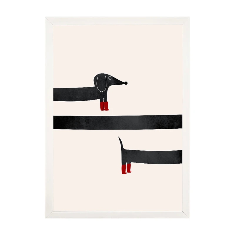 تابلو مدل دیواری طرح سگ مینیمال کد EA-1109