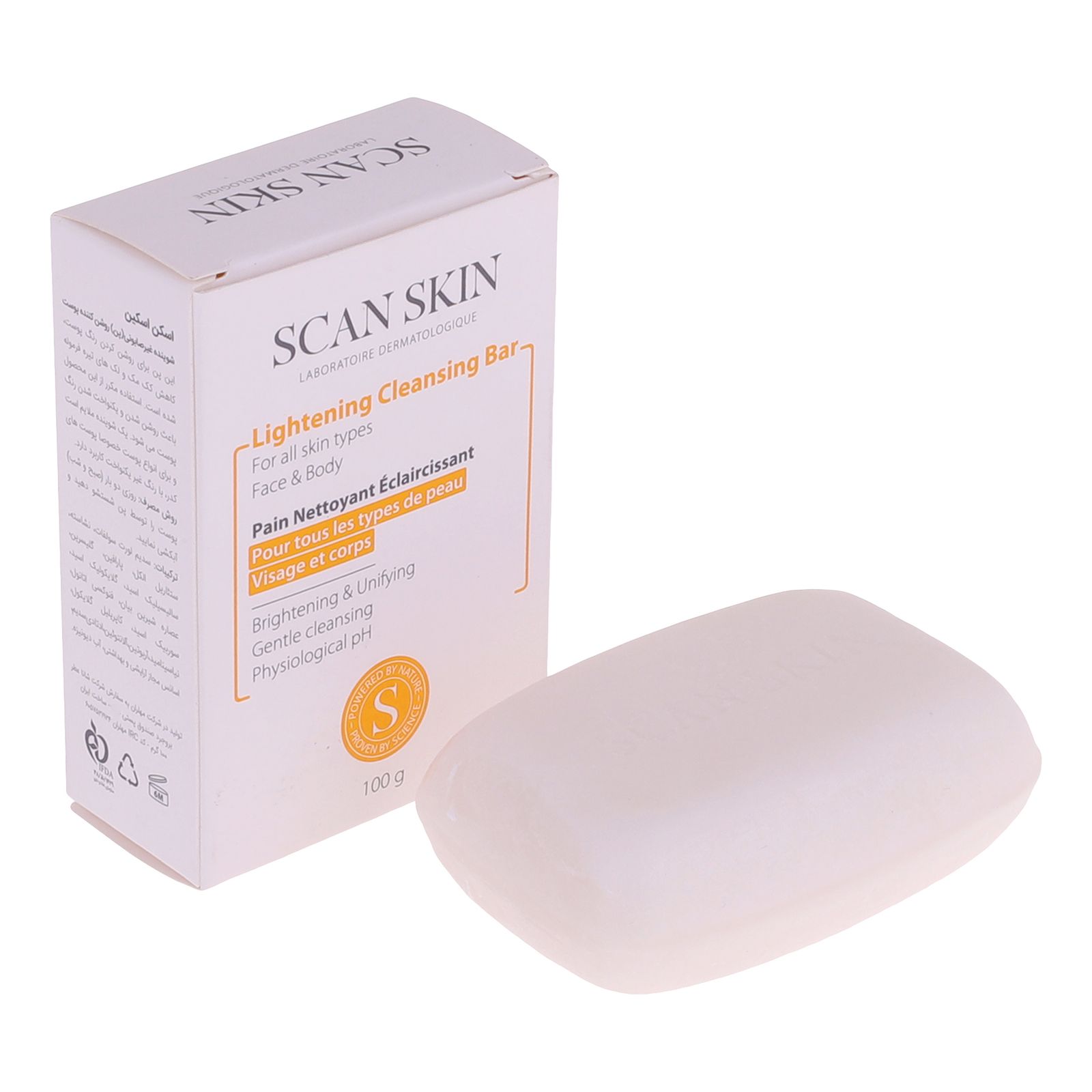 پن شستشو صورت و بدن اسکن اسکین مدل روشن کننده وزن 100 گرم - - 1