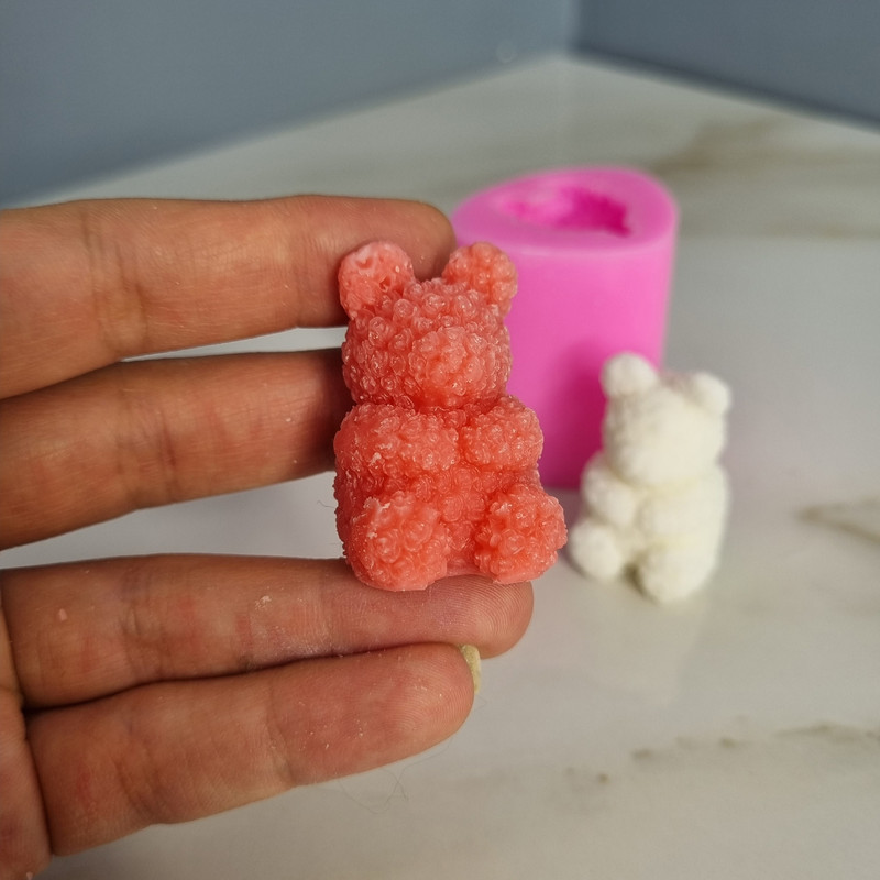 قالب شمع مدل خرس تدی گل گلی کد C 04CM