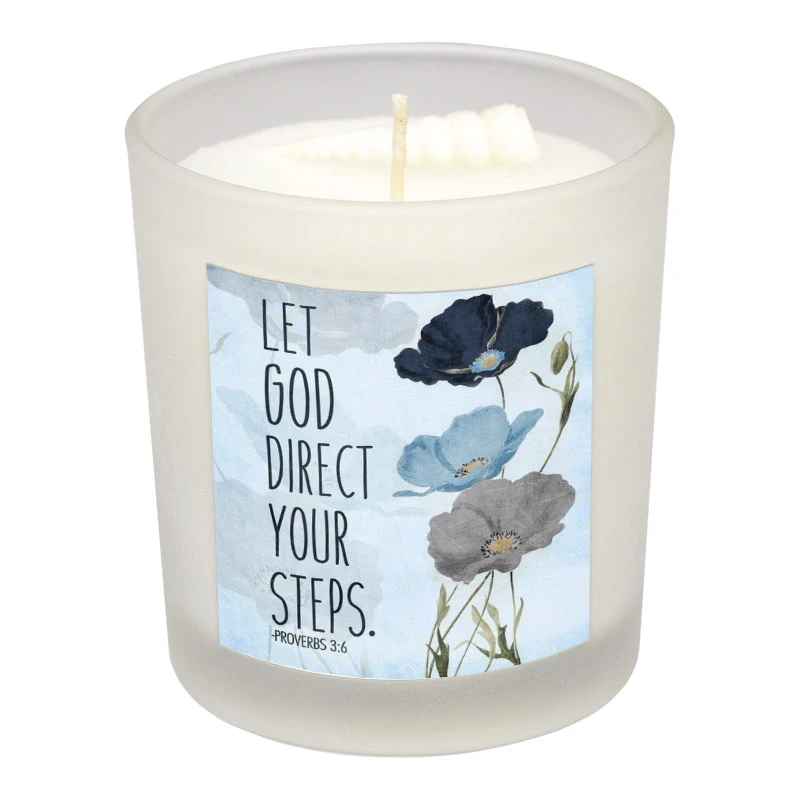 شمع لیوانی طرح تکست مدل D038