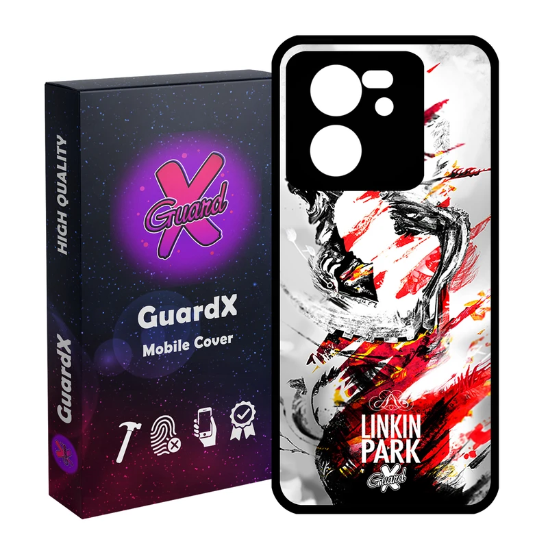کاور گارد ایکس طرح Linkin Park مدل Glass10082 مناسب برای گوشی موبایل شیائومی 13T/13T Pro/Redmi K60 Ultra