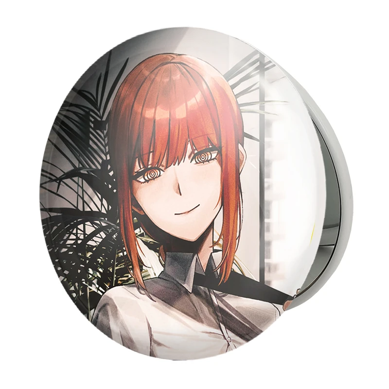 آینه جیبی خندالو طرح ماکیما انیمه مرد اره ای Chainsaw Man مدل تاشو کد 17908 