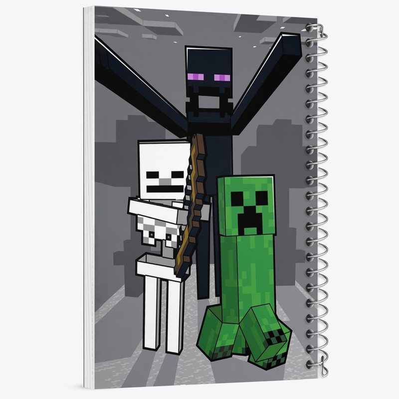 دفتر مشق 100 برگ خندالو طرح ماینکرافت (Minecraft) کد F1218