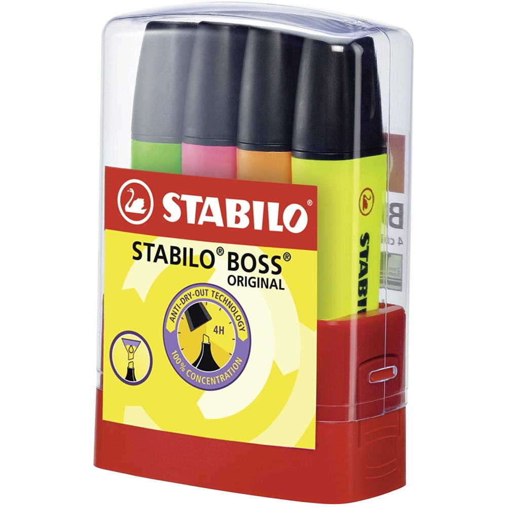 ماژیک علامت گذار استابیلو مدل 7004-4 بسته 4 عددی