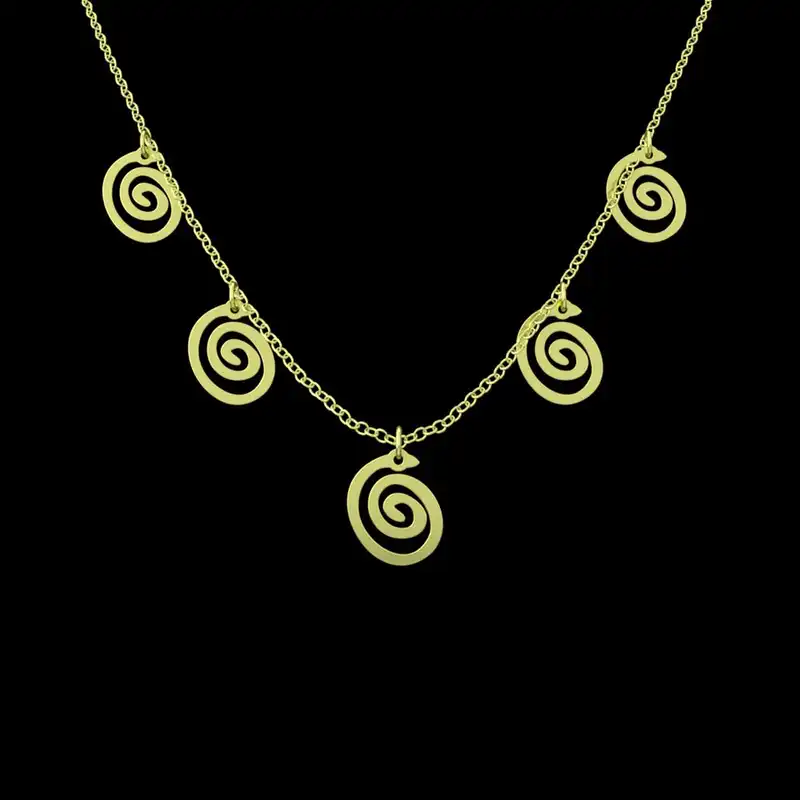 گردنبند طلا 18 عیار زنانه مدوپد مدل هندسی کد RNA16099