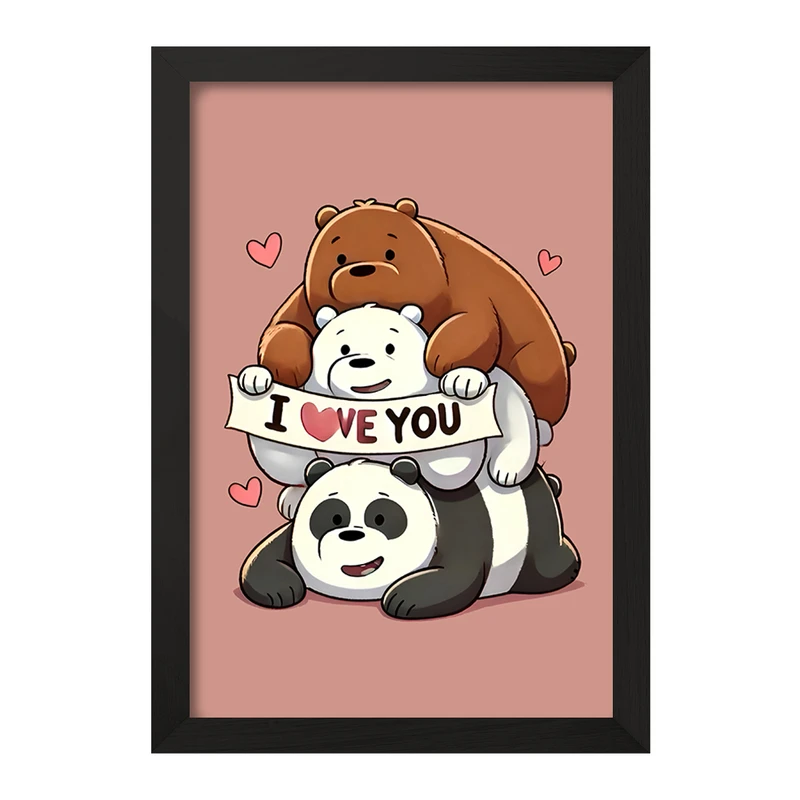 تابلو خندالو مدل سه خرس کله پوک کد F8959