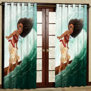 پرده کودک مدل کارتونی هازان پانچی کد2159 سایز 140x200 سانتی متر