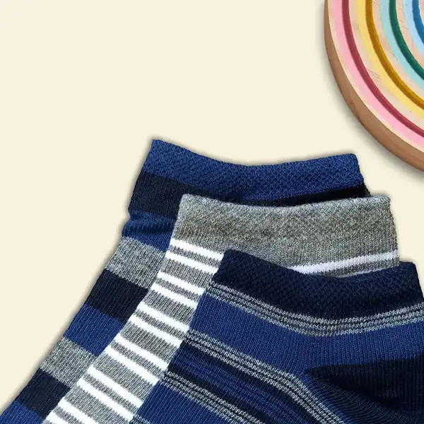 جوراب بدون ساق بچگانه کولزیون کد 411 بسته 3 عددی