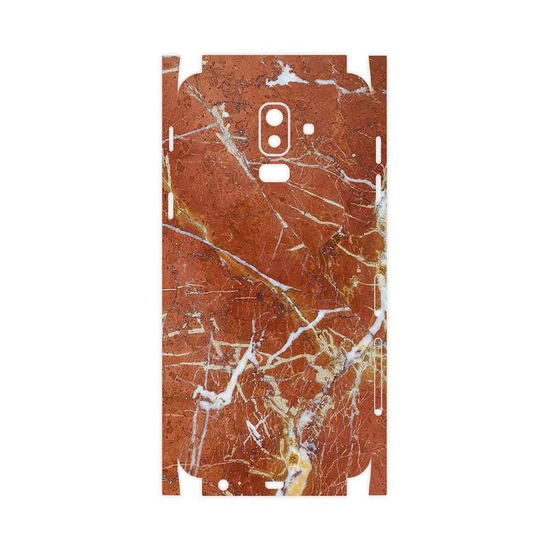 برچسب پوششی ماهوت مدل Red Marble-FullSkin مناسب برای گوشی موبایل سامسونگ Galaxy J8