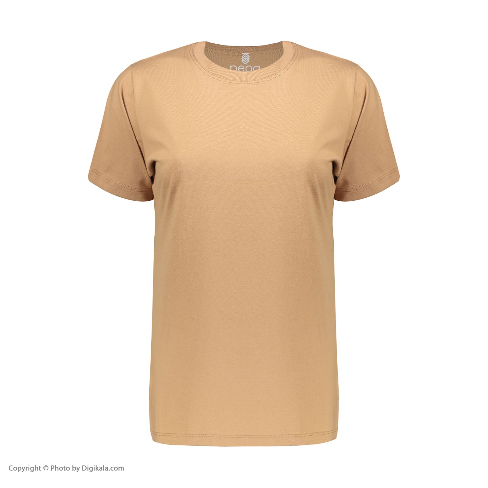 تی شرت آستین کوتاه زنانه پپا مدل Plain رنگ نسکافه ای -  - 2
