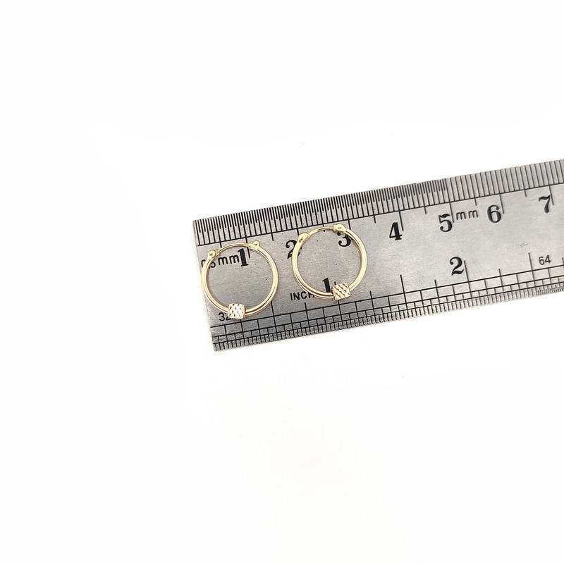 گوشواره طلا 18 عیار دخترانه طلا و جواهرسازی افرا مدل حلقه ای 092