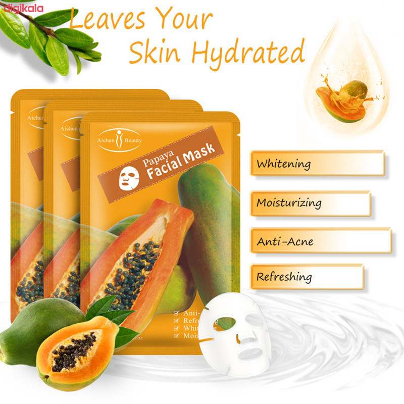 ماسک صورت ایچون بیوتی مدل پاپایا حجم 25 میلی لیتر