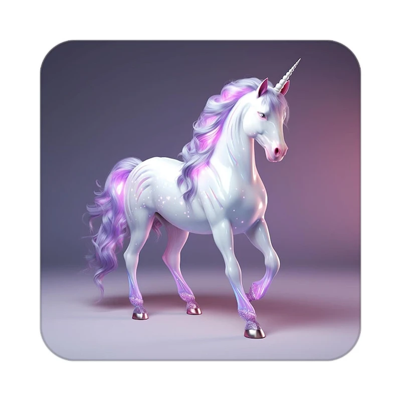 زیر لیوانی کاکتی طرح اسب تک شاخ و یونیکورن مدل mp29177