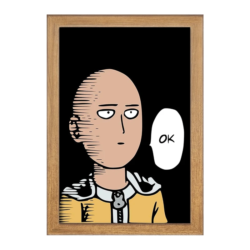 تابلو خندالو مدل سایتاما انیمه مرد تک مشتی One Punch Man  کد 10520