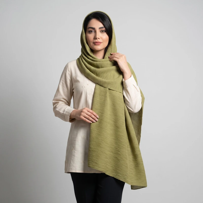 شال زنانه آنالیا مدل نخی پلیسه برشکا کد ana-9724