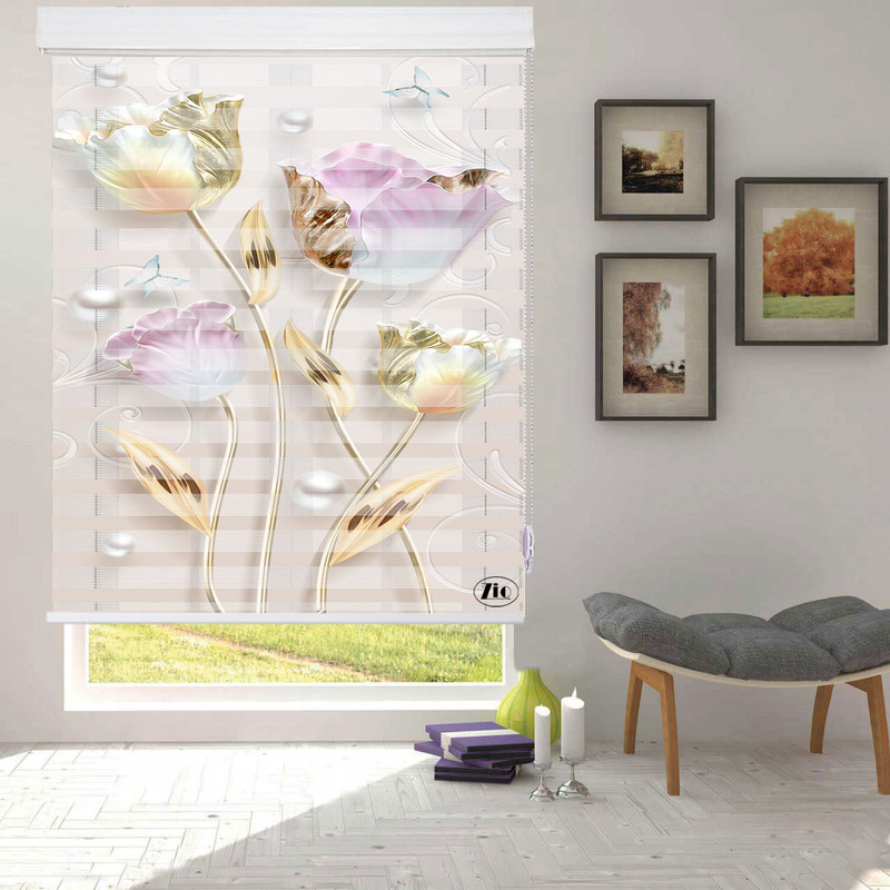 پرده زبرا زیو مدل 3D-1155 سایز 150x200 سانتی متر