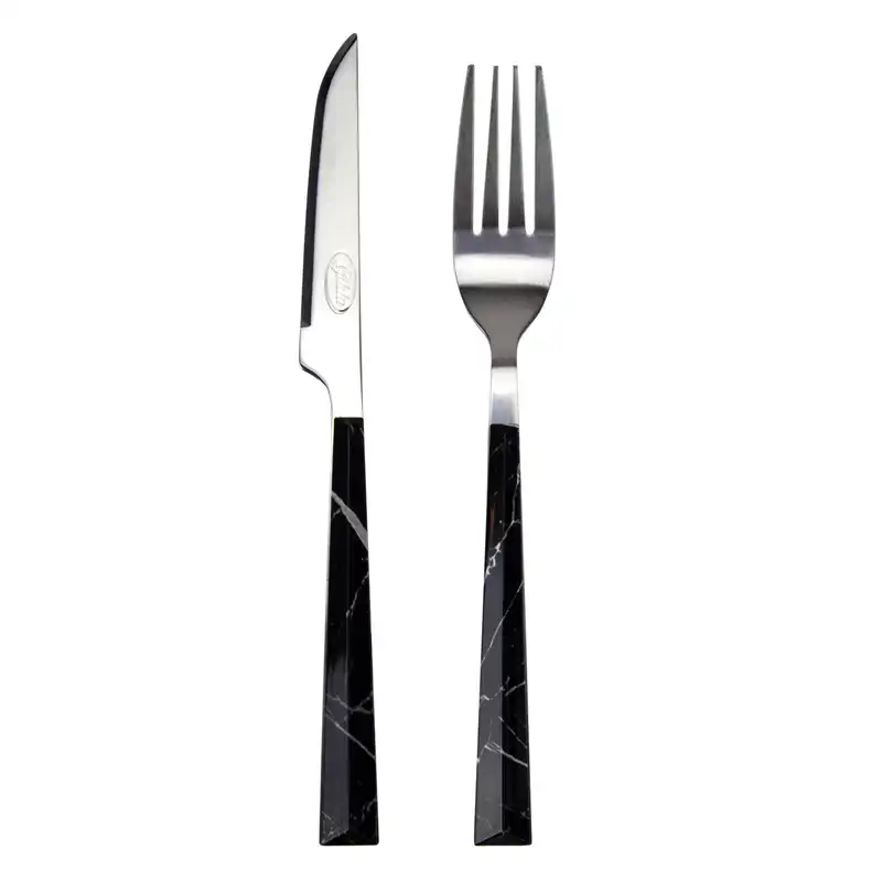 ست کارد و چنگال میوه خوری 12 پارچه گیلدا طرح سنگ