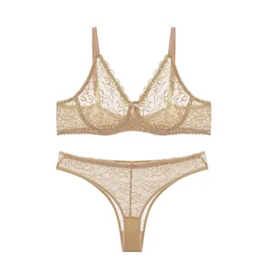 ست شورت و سوتین زنانه مدل تمام گیپور فنردار