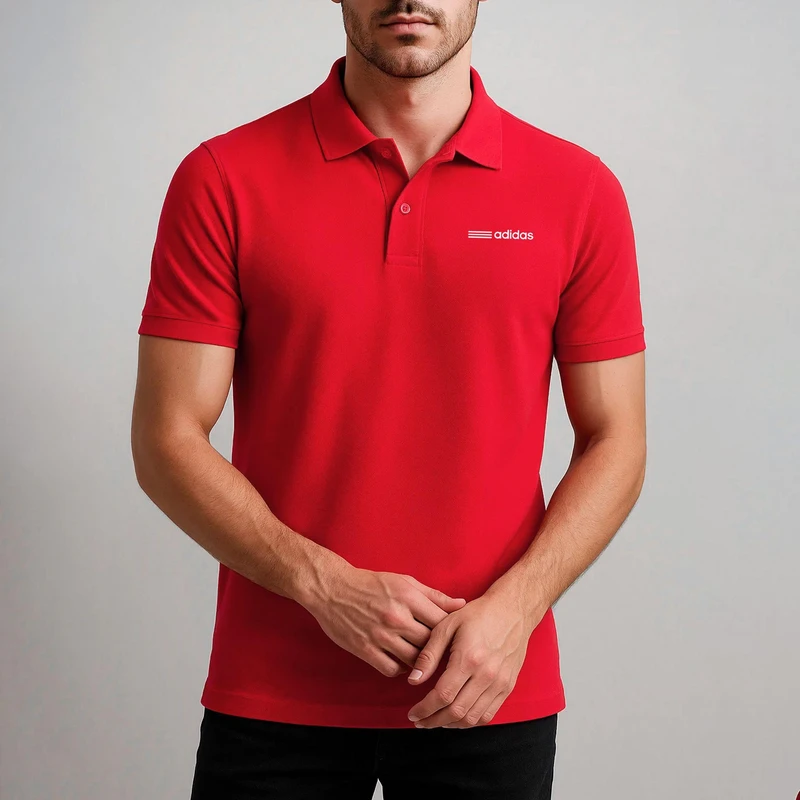 پولوشرت آستین کوتاه مردانه مدل EE708 رنگ قرمز