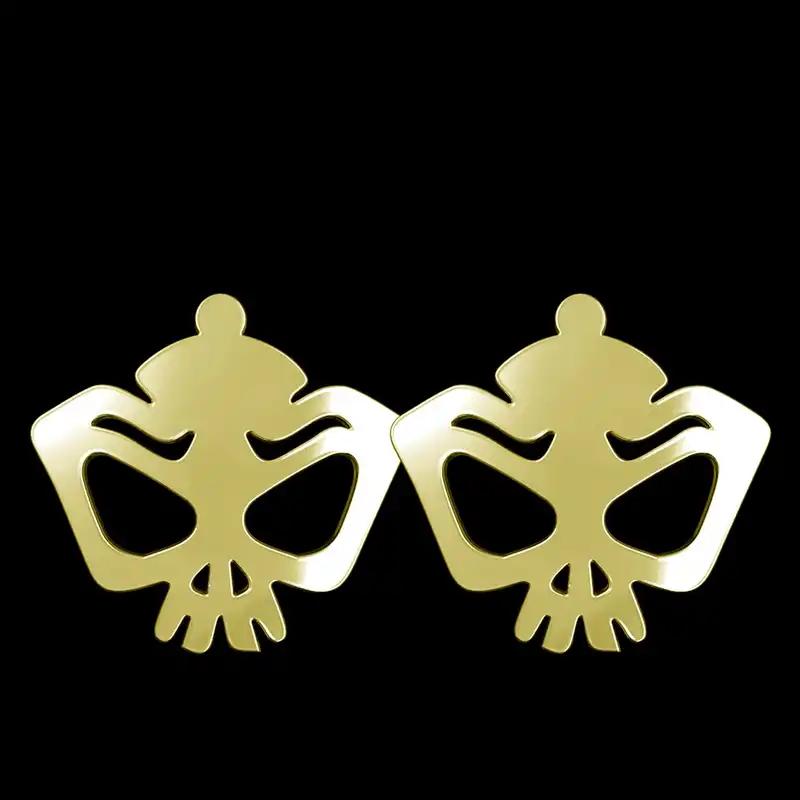 گوشواره طلا 18 عیار زنانه مدوپد مدل جمجمه کد GA1-15675