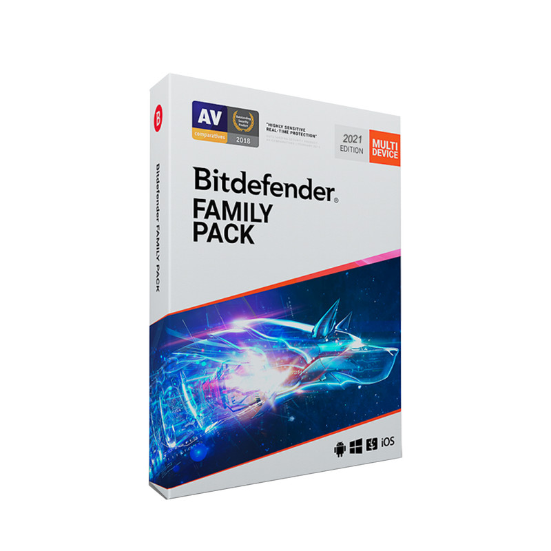 آنتی ویروس بیت دیفندرFamily Pack پانزده کاربر ۱۲ ماهه