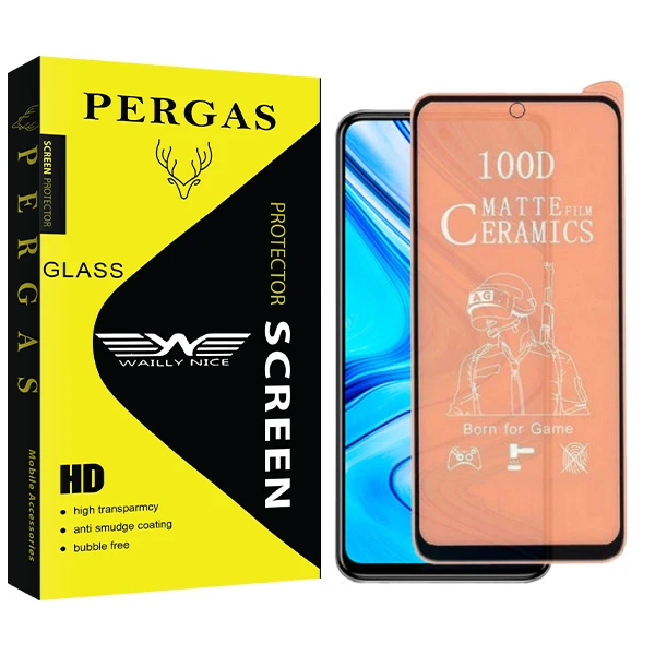 محافظ صفحه نمایش مات وایلی نایس مدل Pergas Glass مناسب برای گوشی موبایل شیائومی Redmi Note 9 pro/ Note 9S