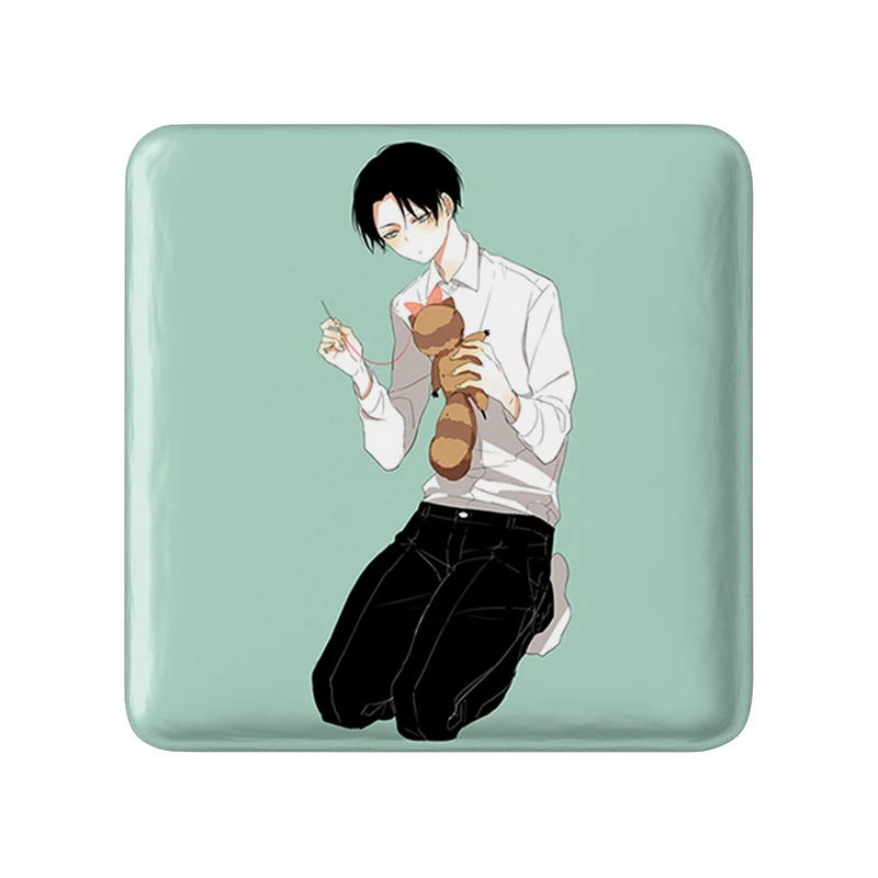 مگنت خندالو طرح لیوای اکرمن انیمه اتک آن تایتان Attack on Titan  مدل مربعی کد 18627