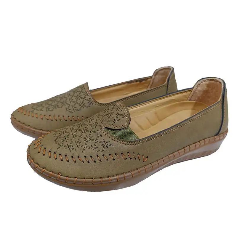 کفش طبی زنانه مدل گل دار ضربدری کد 2111